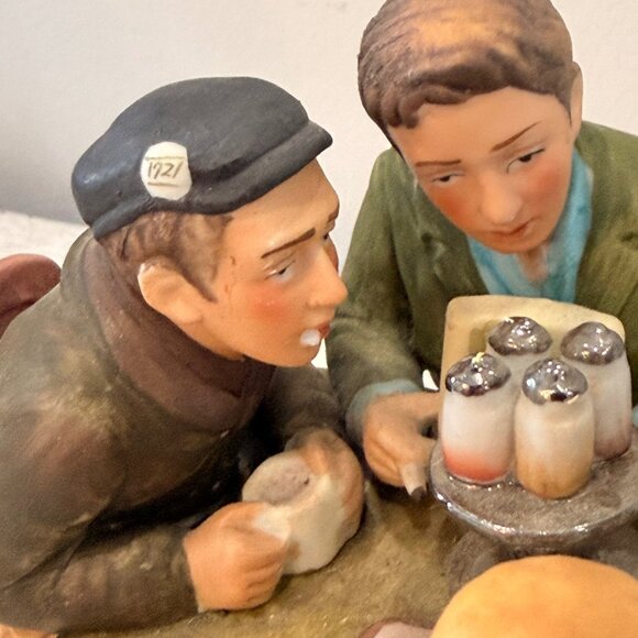 1976 Norman Rockwell GRACE BEFORE MEALS Gorham Figurine Vintage 1951 Post Cover - Picture 3 of 14